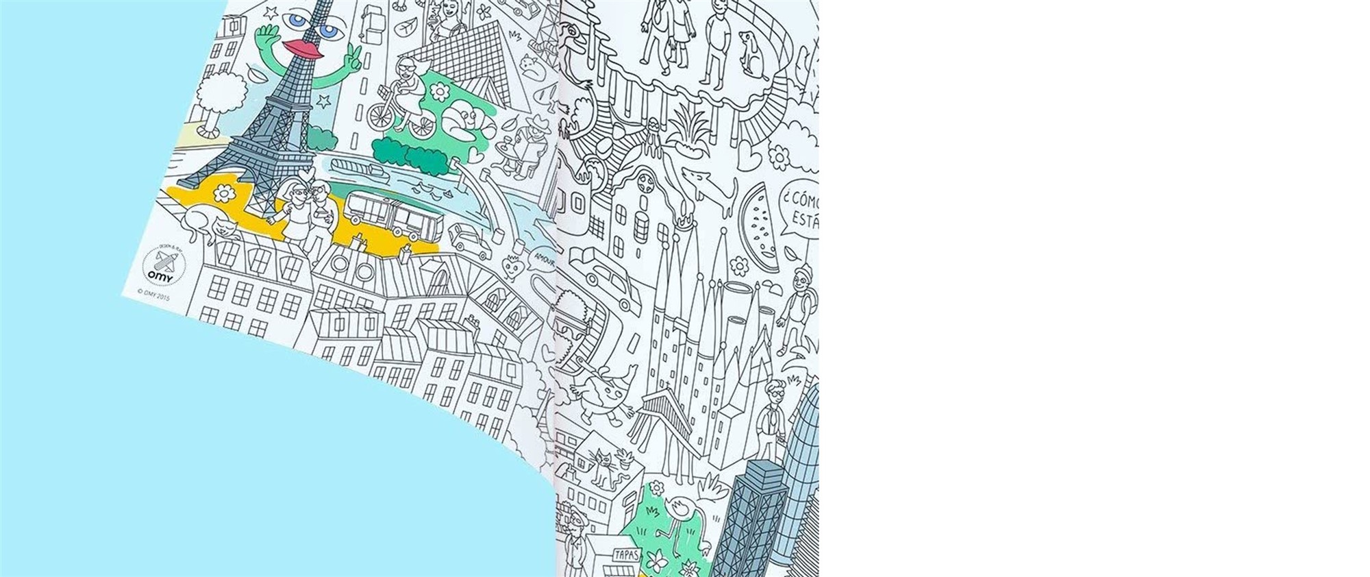 OMY GIANT COLORING CITY  BOYAMA POSTERİ'in resmi
